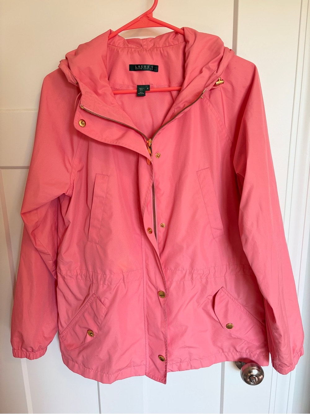LAUREN Ralph Lauren Women’s Coral Zip UpSnap Anorak Raincoat Jacket